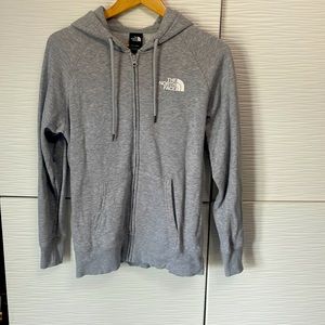 Grey full zip up with hood